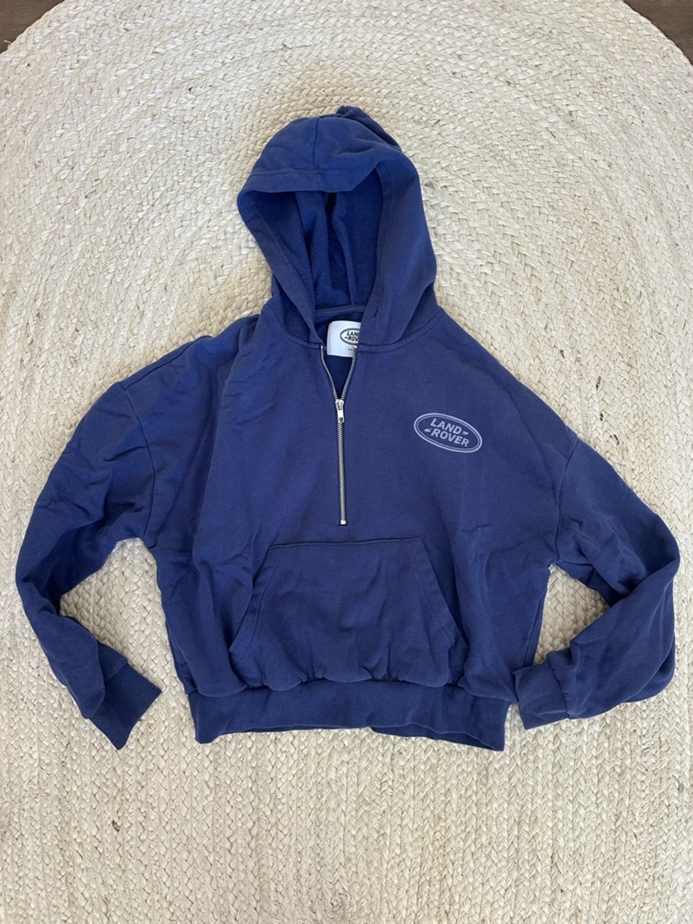 PacSun Navy Blue Land Rover Zip-Up Hoodie